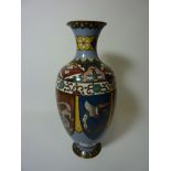 Japanese Meiji period cloisonne vase H31cm