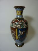 Japanese Meiji period cloisonne vase H31cm