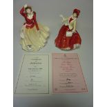 Two Royal Doulton figures 'Alice' HN4003 and 'Christmas Day (1999)' HN4214