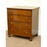 Early Victorian mahogany commode chest, hinge lid enclosing pot, W70cm, H77cm,
