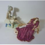 Franklin Mint 'Sleeping Beauty' figure and a Tengra Lladro style ballerina (2)