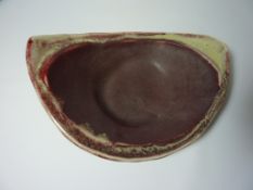 Studio pottery - Ruby and Reene (Darlington) dish L28cm