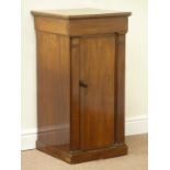 Victorian mahogany single door bedside cabinet fitted with single drawers,