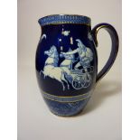 Royal Doulton vase decorated with a Classical frieze depicting charioteers  H18cm