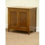 Early 20th century oak two door cabinet, W72cm, D45cm,