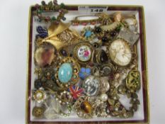 Victorian and later costume jewellery in one box