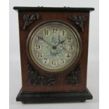 Late 19th century French rosewood cased bracket clock,
