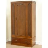 Victorian mahogany wardrobe enclosed by single panelled door fitted with drawer to base, W100cm,