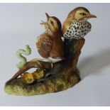 Royal Crown Derby 'Thrush Chicks' group