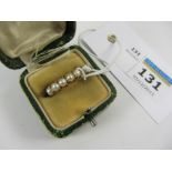 Victorian 18ct gold seed pearl ring hallmarks Birmingham L&L