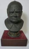 Royal Doulton black basalt limited edition bust of Winston Churchill no.