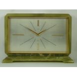 1970's 'Elsinor' onyx mantel clock,