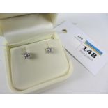 Pair of diamond stud ear-rings approx 0.