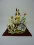 Limited edition Royal Worcester figure group 'The Tea Party' from the Victorian Series modelled by