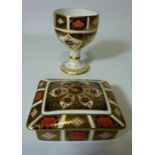 Royal Crown Derby goblet, pattern no. 1128, dated 1968 H12.