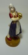 Tuscan china figurine 'Miss Holland' signed 'potted by Plant',