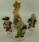 Hummel figure 'Cold Ol' Swimming Hole' by Harry Holt H14cm and three other Hummel figures (4)
