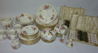 Royal Crown Derby 'Derby Posies' tea and dinner service - eight place settings - plus extra pieces,