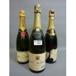 Charles Heidsieck champagne finest extra qty Rich 1950's, Champagne Giesler & Co Brut,