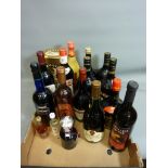 Various liqueurs,
