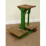 John White & Son of Auchtermuchty cast iron and wood weighing scales