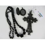 Victorian vulcanite cross pendant,