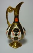 Royal Crown Derby ewer shaped vase, pattern no. 1128, dated 1975 H25.5cm Condition Report '>Click