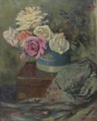 Harry Freckleton (British 1890-1979): Still Life of Roses,