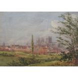 Circle of Thomas Shotter Boys (1803-1874): Study of York Minster and its environs from the south
