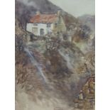 James William Booth (Staithes Group 1867-1953): Up Beck to Craig Lea Runswick Bay,