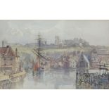 Mary Weatherill (British 1834-1913): 'Whitby from the Station', watercolour,