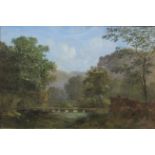 D MacPherson (19th century): 'Monsal Dale Derbyshire', oil on board indistinctly signed,