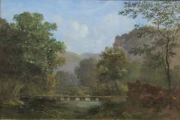 D MacPherson (19th century): 'Monsal Dale Derbyshire', oil on board indistinctly signed,