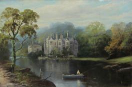 Walter Linsley Meegan (British c1860-1944): Howsham Hall and Mill on the River Derwent Yorkshire,