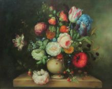 Dutch School (Mid/late 20th century): Still Life Vase of Flowers,
