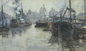 Henry Readman (British 19th/20th century): Liverpool Docks,