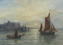 John Francis Branegan (British 1843-1909): 'Off Scarborough at Sunset',