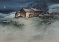 Peter Graham Wood (British 1941-): 'Upper Burnt Moor Luddenden Calderdale', watercolour signed,