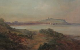 Frederick William Booty (British 1840-1924): Scarborough from Knipe Point watercolour,