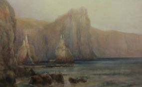 Frederick William Booty (British 1840-1924): 'King & Queen Rocks Flamborough',
