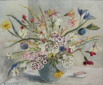Greenup Moorsom Storm (Robin hoods Bay 1901-1975): Still Life Vase of Flowers,