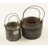 A cast iron glue pot and one in copper G