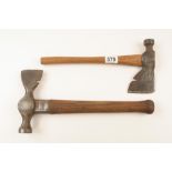 A roofers lathe hammer by BRADES and ano