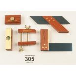 Five miniature tools by SANDERSON N