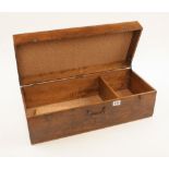 A mahogany box 25" x 11" x 81/2" with br