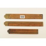 Two boxwood slide rules and another (som