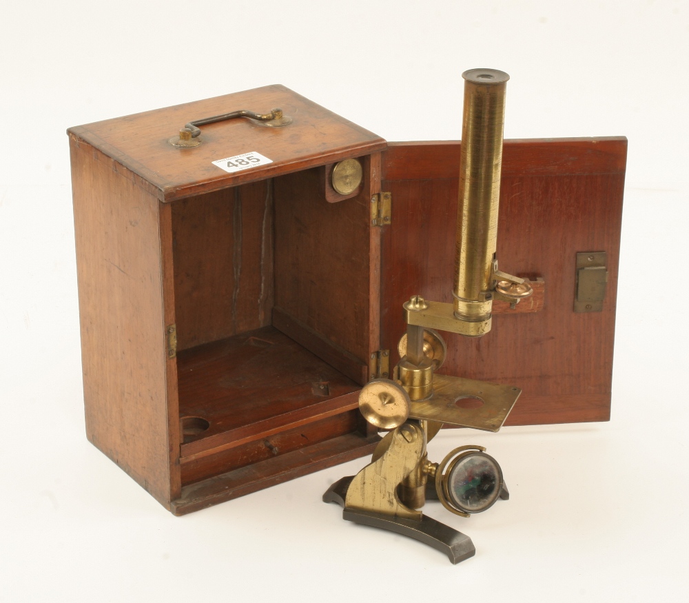 A microscope by STEWARD in mahogany box