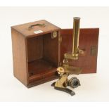 A microscope by STEWARD in mahogany box