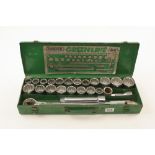 A 26 piece 3/4" drive socket set