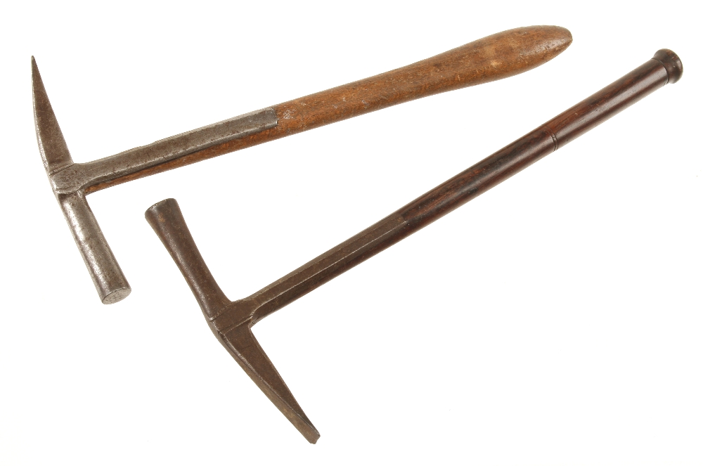 Two upholsterers strapped hammers by W &